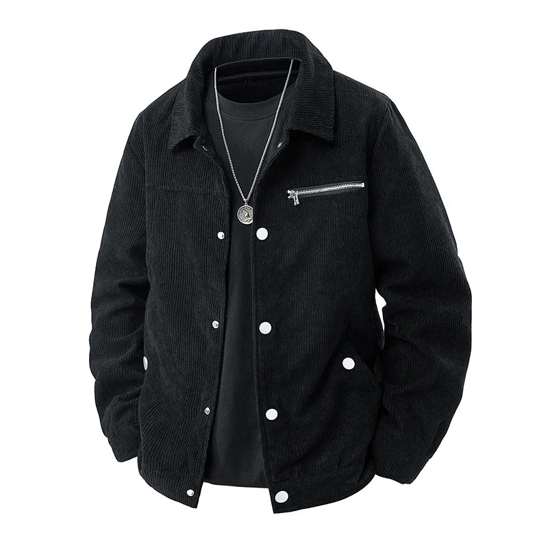 New Fashion Men Autumn Corduroy Casual Jackets Good Quality Man Multi-pockets Cargo Jackets Male Loose Tooling Coats Size 5XL