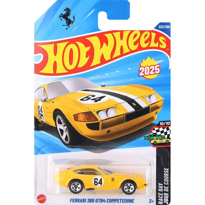 Hot Wheels C4982 2025-Q Case Alloy Cars,Ferrari SF90/F40/365 GTB4 Chevy Silverado,1:64 Diecast Model Collection toys for kids