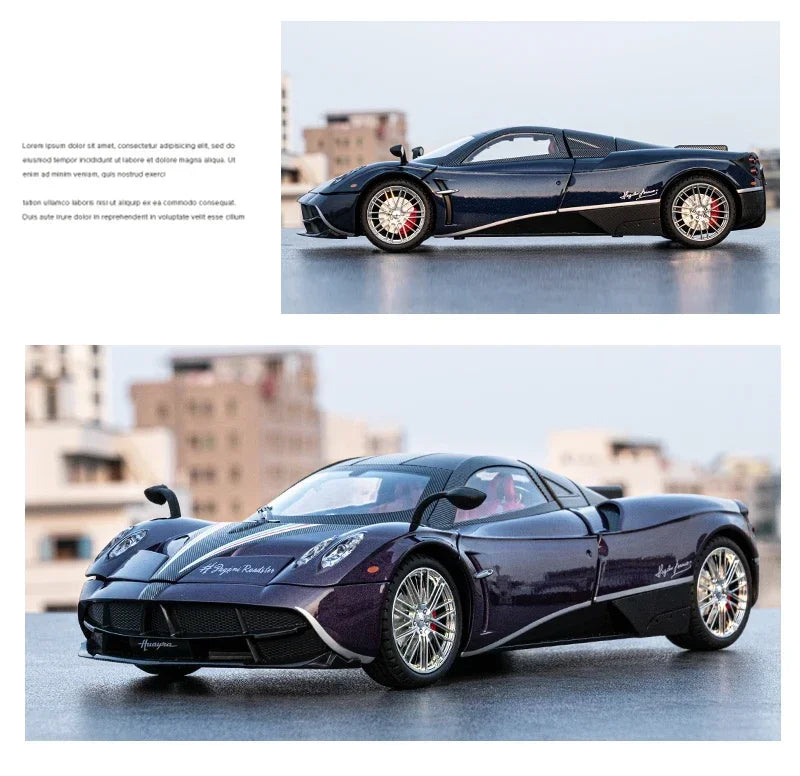 1:18 Pagani Huayra Dinastia Supercar Alloy Diecasts & Toy Vehicles Metal Toy Car Model Sound and light Collection Kids Toy G96