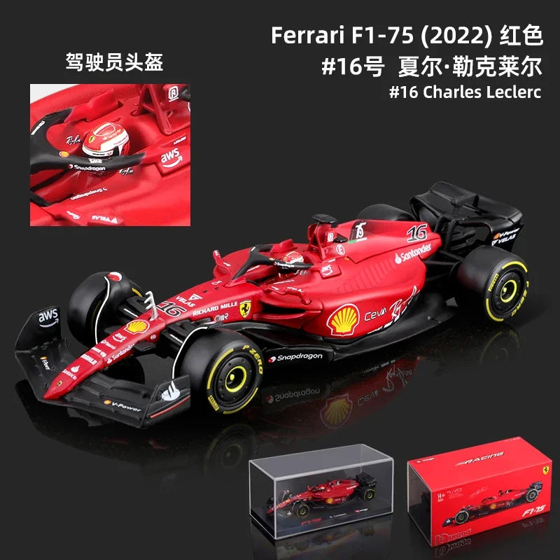 Bburago Diecast 1:43 Car 2022 Alfa Romeo C42 Metal F1 Model Car Formula One Racing Car Formula 1 Alloy Toy Vehicle Collection