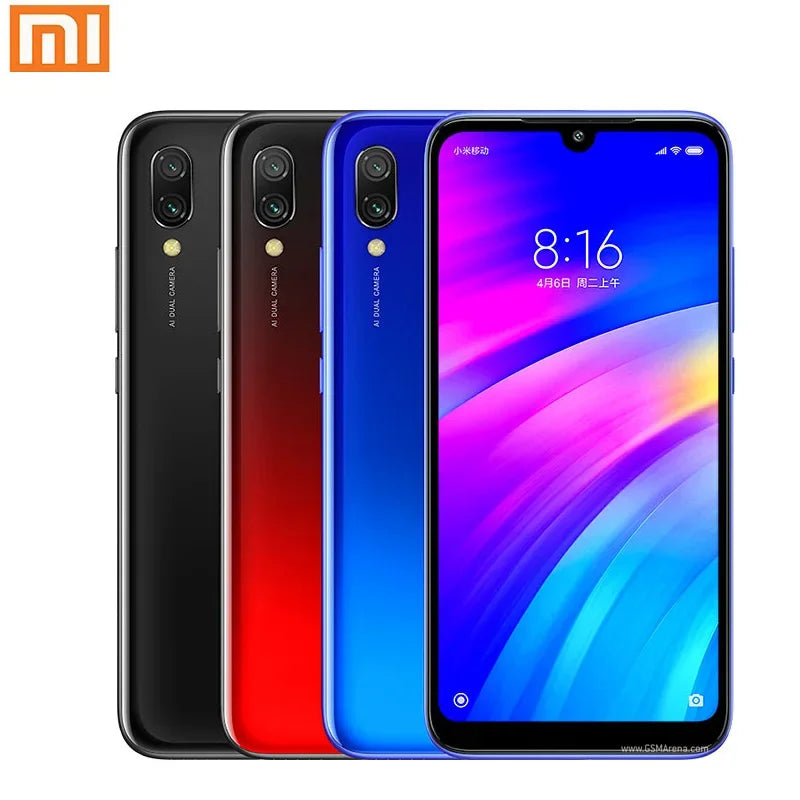 Original Xiaomi Redmi 7 4GB 64GB 6.81'' Mobile Phones Global ROM Google Play Android 4000 mAh Smartphone Fingerprint Free Gift