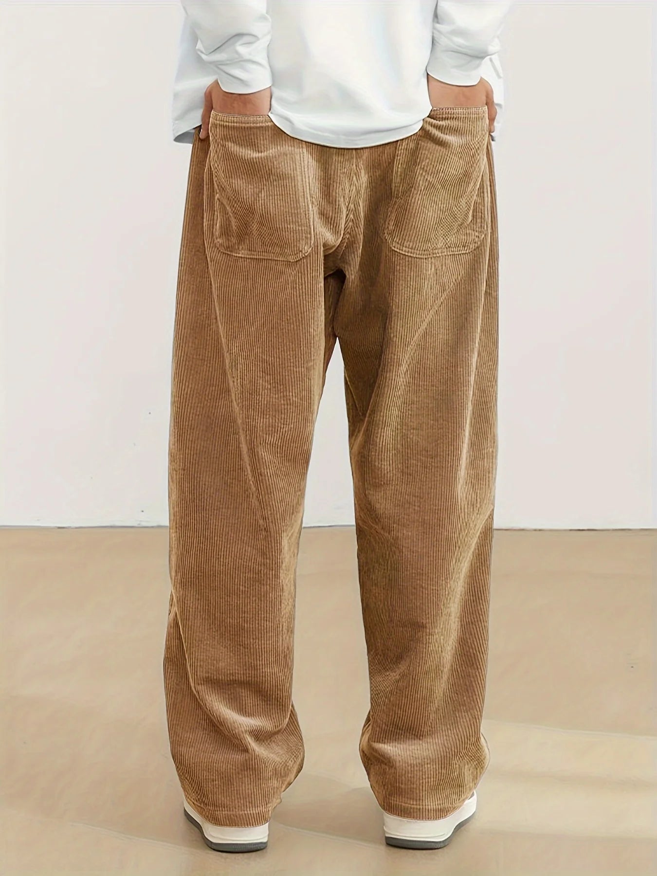Corduroy pants men clothing Sweatpants Loose-Fit Casual Pants man baggy hosen Regular Length Trousers men cargo pants women