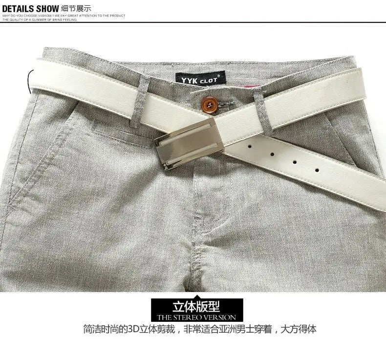 high quality linen pants man summer Cotton Linen Casual Pants For Men Business Man Cargo Pants Mens Trousers MAN JEAN Big size
